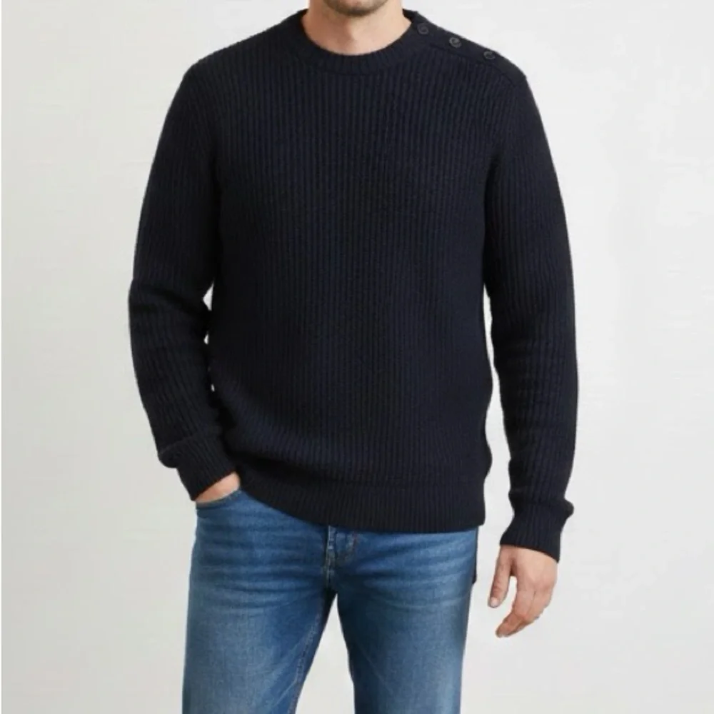 J. Crew Blue Navy Knit Pullover Sweater Small